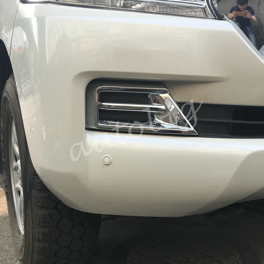 Хромированный передний бампер противотуманный светильник для Toyota Land Cruiser 200 GX/GXL