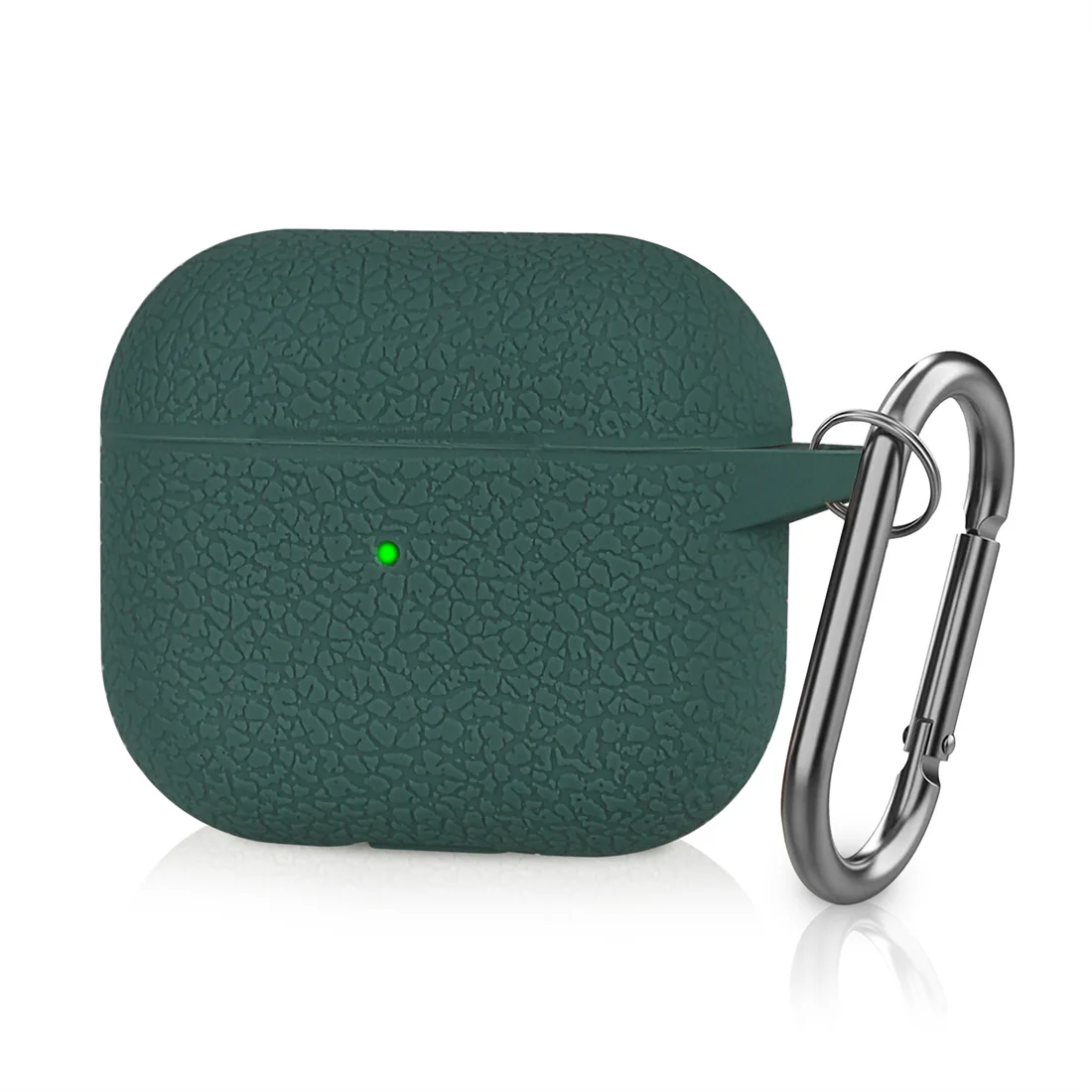 

Противоударный чехол для наушников Apple Airpods 3, однотонный силиконовый чехол с зернистой текстурой личи, ударопрочный чехол для наушников ...