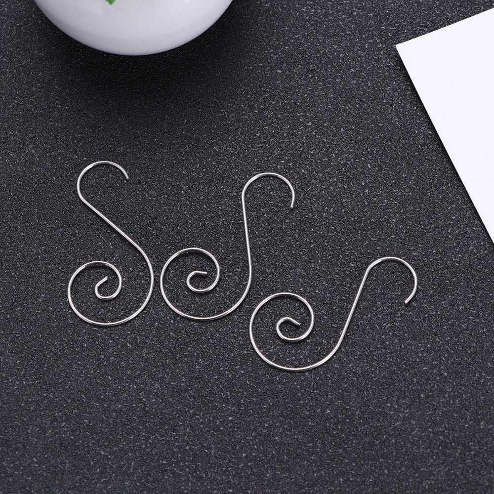 

150pcs Ornament Hooks S Shape Stainless Steel Wall Hangers for Christmas Gift Hanging Silver