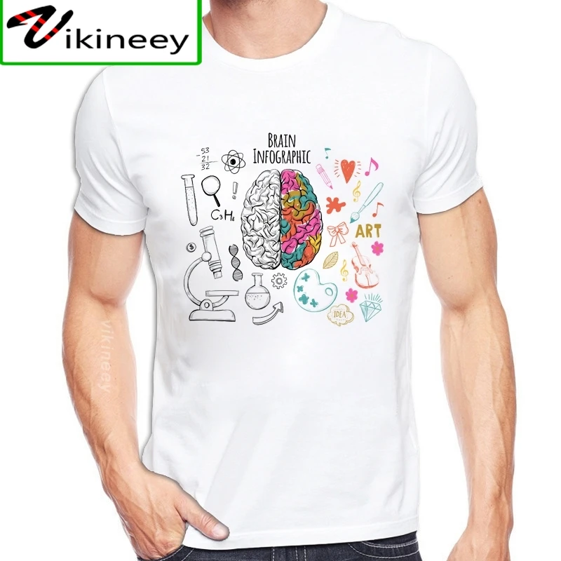 

Geek Brain T Shirt Science Chemistry Biology Art Geography Math Physics Cool Fashion Punk T-shirt Casual Funny Style Unisex Tee