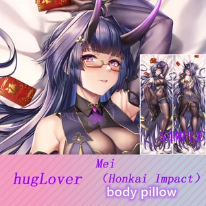 Подушка для тела Dakimakura Anime Mei(Honkai Impact), двусторонняя наволочка с принтом в натуральную величину