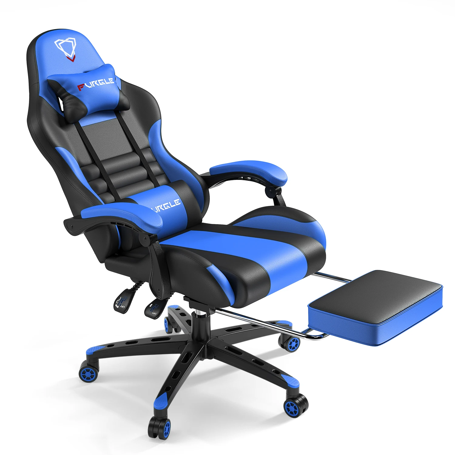 

Furgle Pro Series Gaming Chair Racing Office Chair Ergonomic Desk Chair PU Leather Recliner Computer Chair Headrest Armrest Foot
