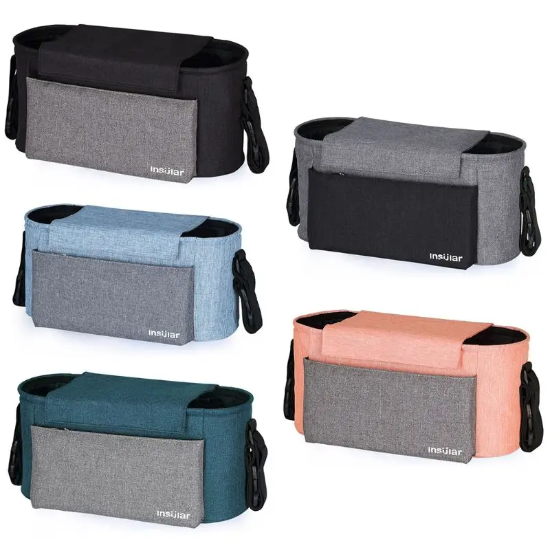 

Travel Stroller Bag Baby Care Mummy Bag Pushchair Hanging Bottle Bag Nappy Organiser 45BF