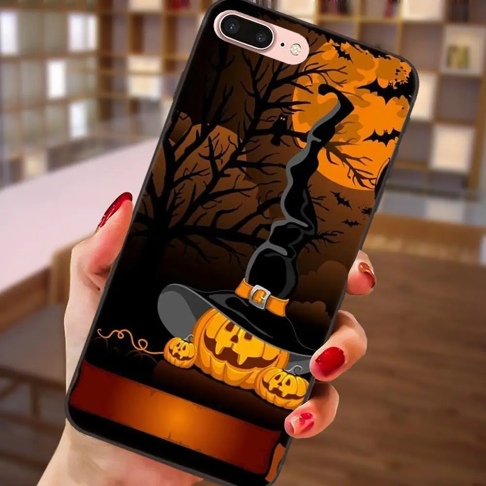 Happy Halloween Ткань тыквы для samsung Galaxy Note 4 8 9 G313 S3 S4 S5 S6 S7 S8 S9 S10 Edge рlus Lite I9080| |
