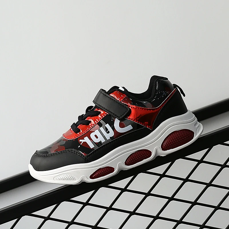 

High Quality Children Leather Casual Shoes Hard-Wearing Boy Luxury Brand Kid Casual Shoes Black Youth Sneakers for Boys