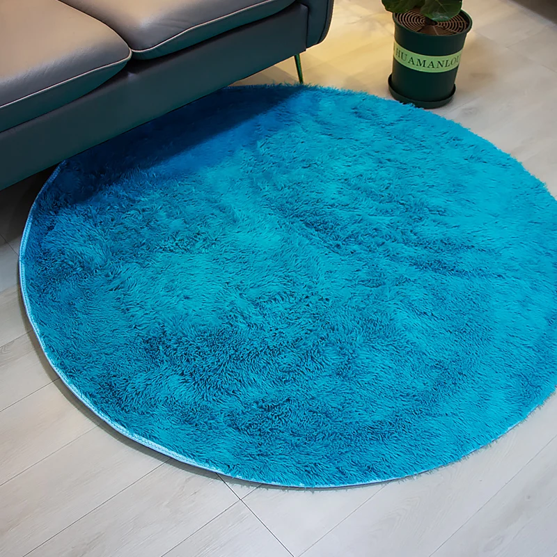 

Fluffy Round Rug Carpets Shaggy Area Rug Modern Mats for Living Room Decor Faux Fur Rugs Kids Room Long Plush Rugs for Bedroom
