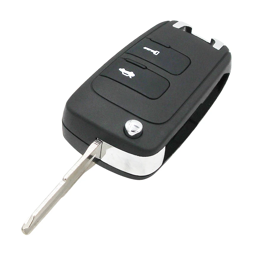 Складной флип чехол для ключа с двумя кнопками смартфона брелок необработанным