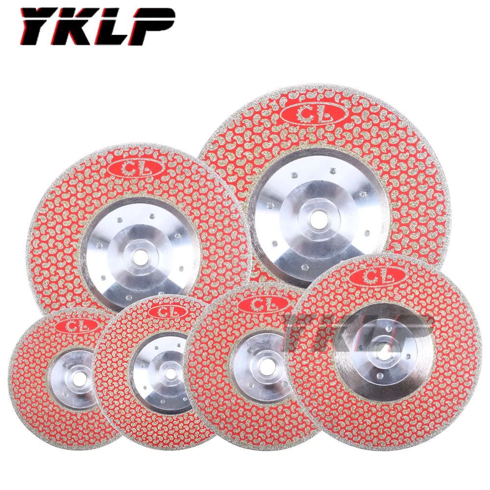 

M14 flang Electroplated Diamond Cutting Disc Wheel Both Sides Galvanized Grinding Saw Blade For Marble Granite Ceramic Tile