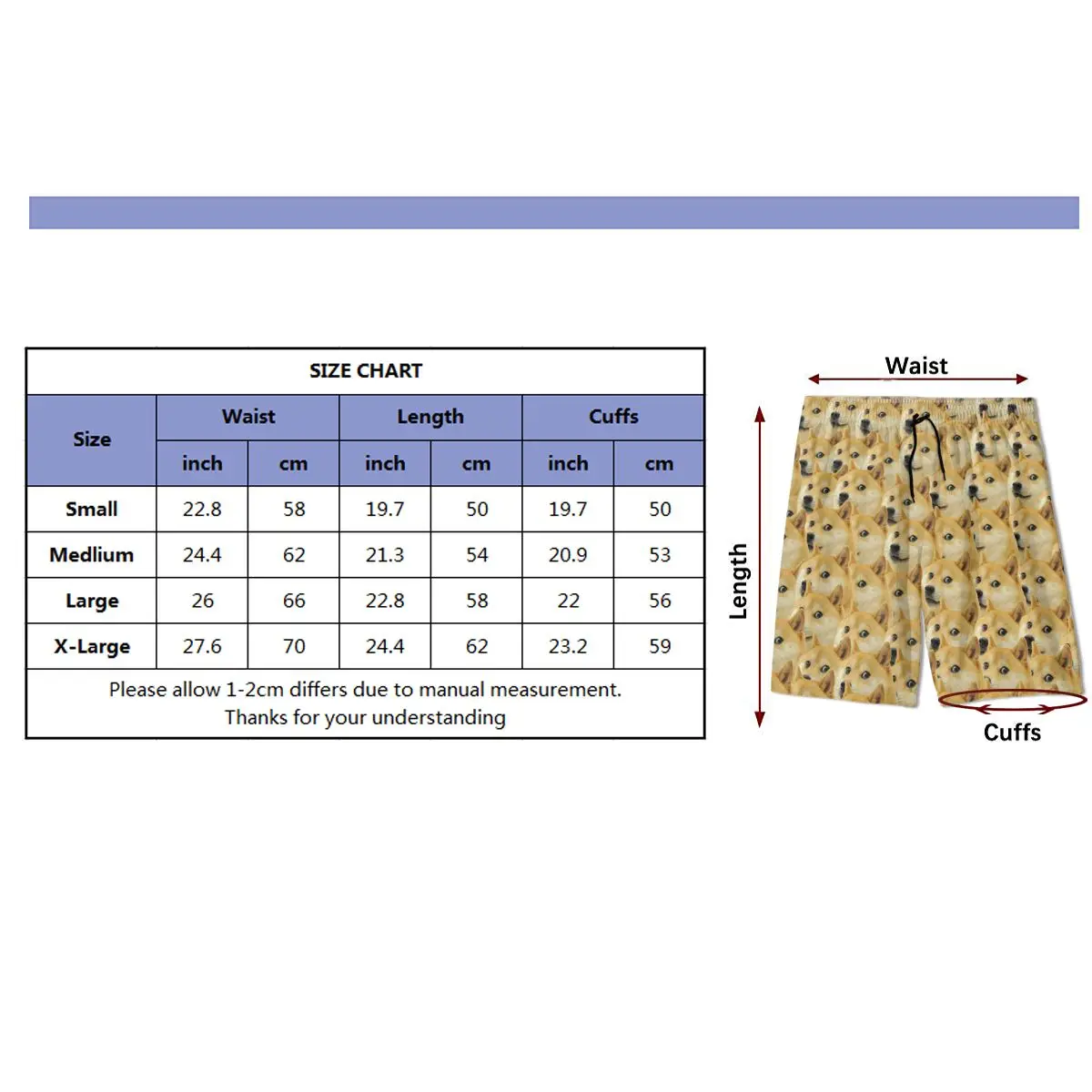 

Doge Teenagers Comfortable Fashion Fitness Joggers Quick-dry Cool Short Sweatpants