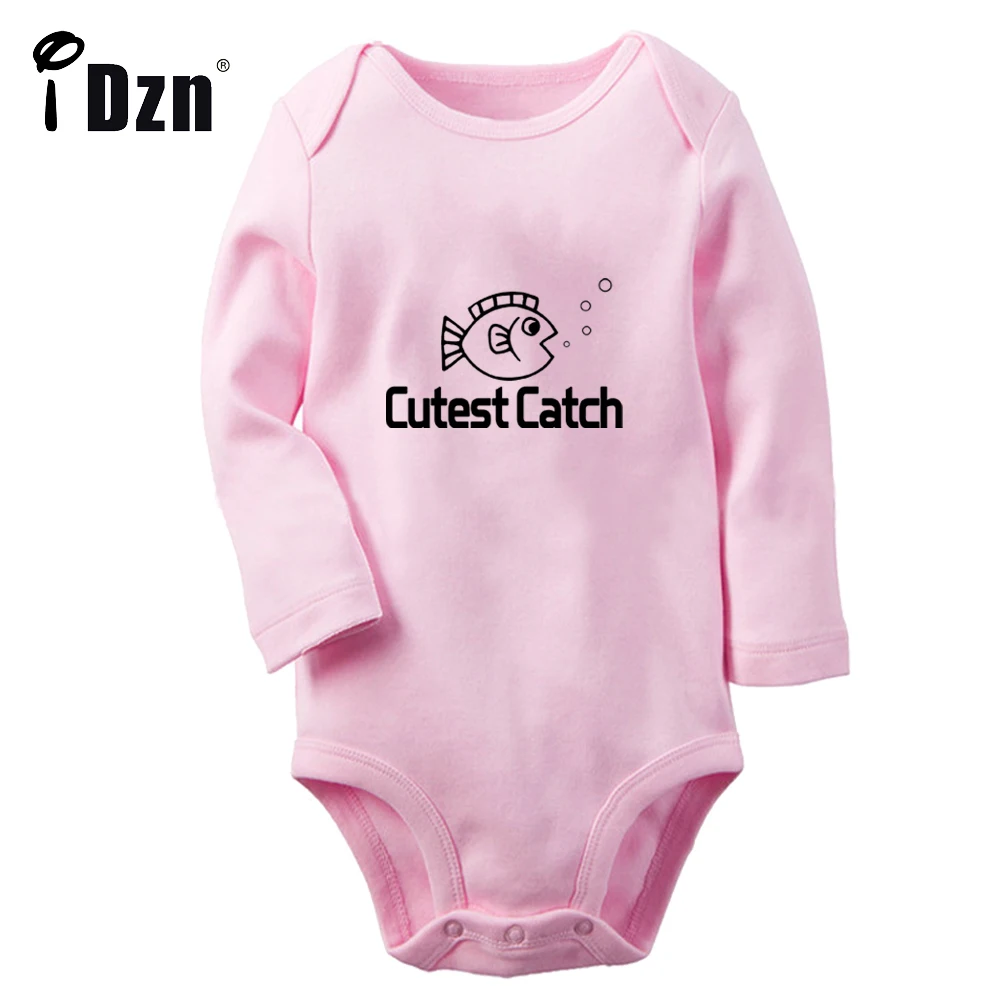 

Cutest Catch Little Fish Fun Art Printed Cute Baby Boys Rompers Baby Girls Bodysuit Infant Long Sleeve Jumpsuit Newborn Clothes