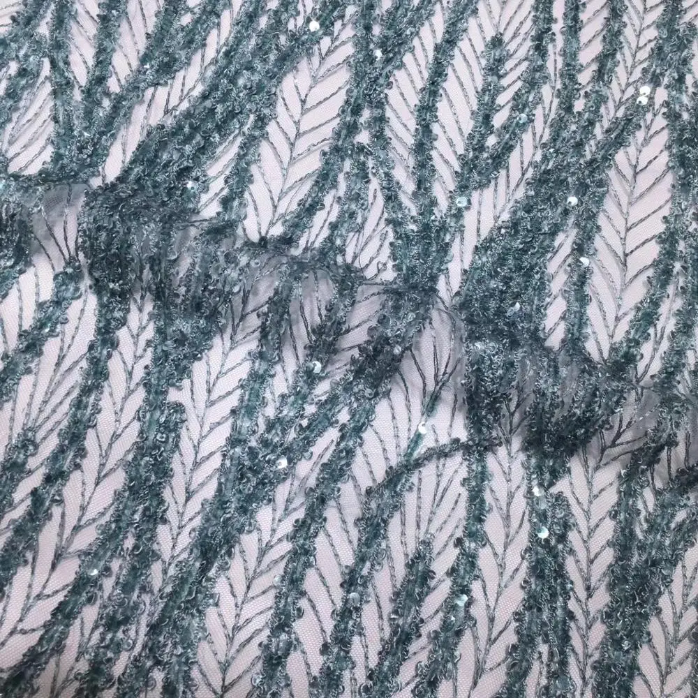 

New arrival African Lace Fabric For Wedding 2020 Embroidered France mesh Lace Fabrics with sequines TS9051