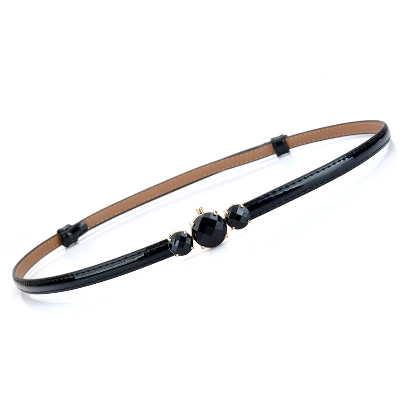 Ремень из натуральной воловьей кожи Женский роскошный тонкий регулируемый пояс