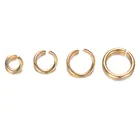 100 шт.лот 3-8 мм переходное кольцо, золотые раздельные кольца из нержавеющей стали для ожерелья, браслета, цепочки, сделай сам, оптовая продажа, фурнитура, ювелирные изделия