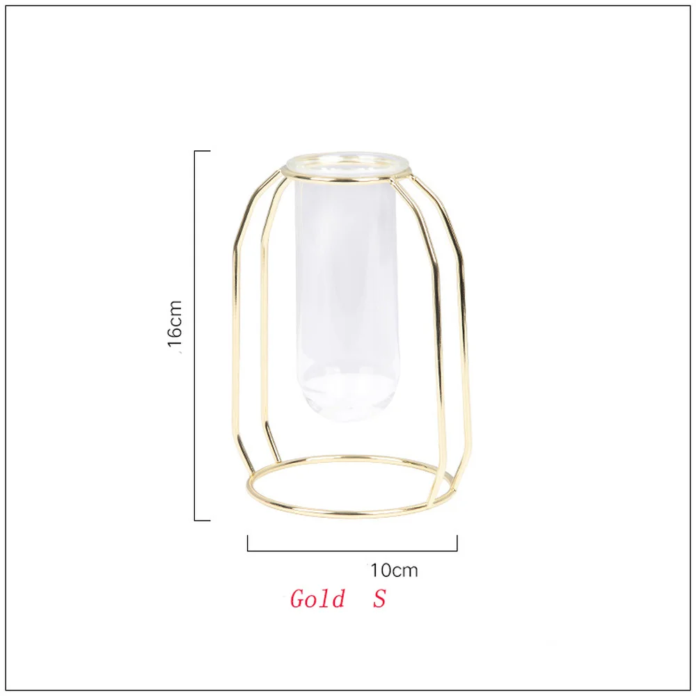 Скандинавский стиль стеклянная железная простая художественная ваза