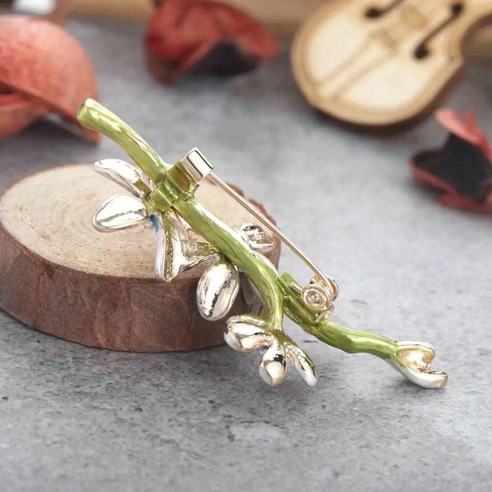 Blucome Изящные цветы булавки эмаль брошь сплав для женщин девочек вечерние