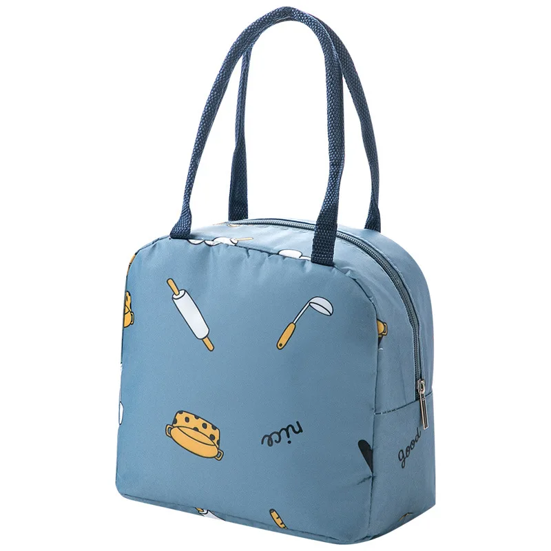 

1 Pc Cartoon Women Lunch Bag Waterproof Oxford Food Picnic Cooler Box Insulated Tote Bag Food Container Bento Organizer