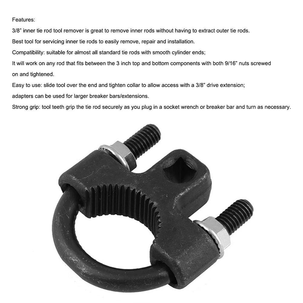 

Car Tool 3/8in Inner Tie Rod Tools Auto Chassis Rocker Install and Disassembly Repairing Device Car Maintenance Accessory