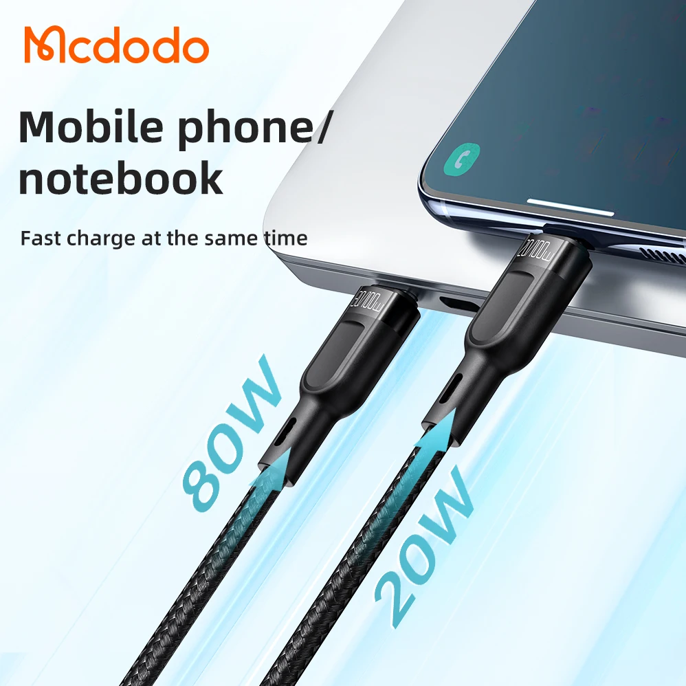 Mcdodo 5A 100W CA-747 USB Type C To Type C&Type C Cable Quick Charge 4.0 Type-C Usb Cable for Xiaomi 10 8 Pro Nintendo Switch Sa