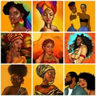 Алмазная живопись HUACAN 5D для рукоделия, бриллиантовая картина для африканских женщин, бриллиантовая вышивка