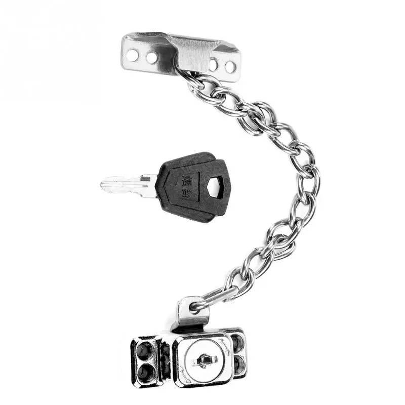 Дверь Окно безопасный слайд замок из нержавеющей стали цепь Противоугонный