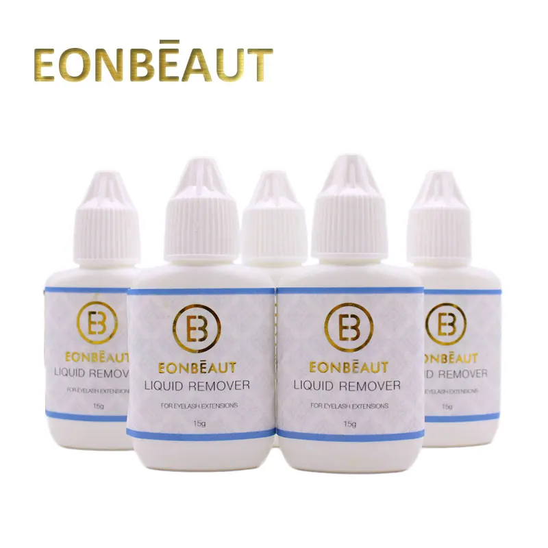 10 бутылочек средство для удаления клея ресниц EONBEAUT 15 мл крем профессиональный