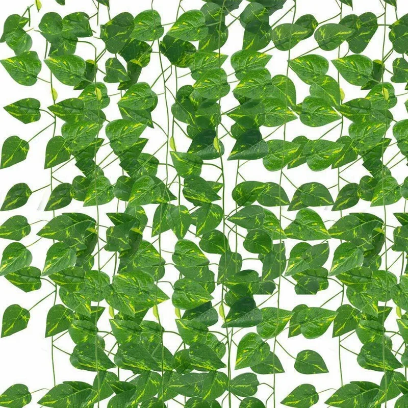 Искусственные гирлянда из листьев плюща растения лоза висячая Свадебная Плющ
