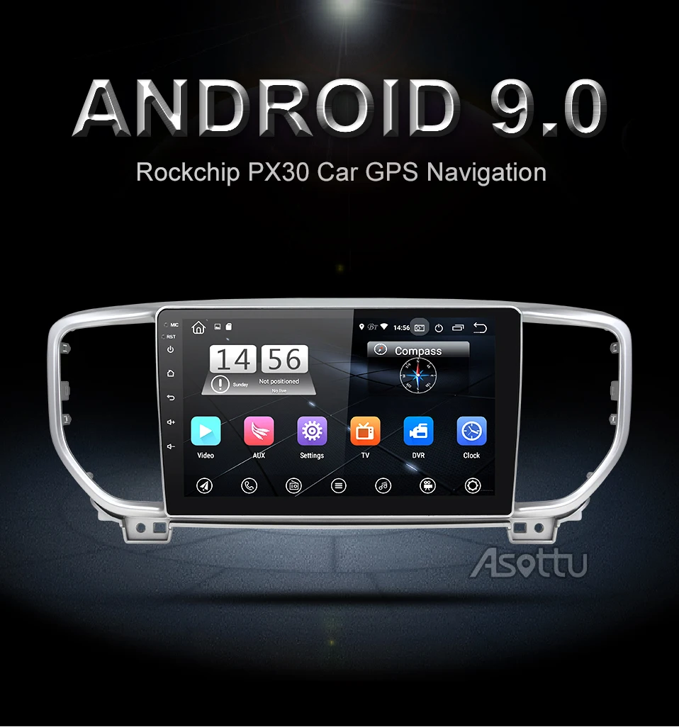 Автомобильный dvd-плеер Asottu DSP android 9,0 PX30 для KIA sportage KX5 gps навигация 1 din стерео головное устройство автомобиля стерео
