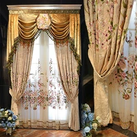 luxurious european curtain living room luxury atmosphere chenille embroidered garden bedroom shade high end curtain cloth