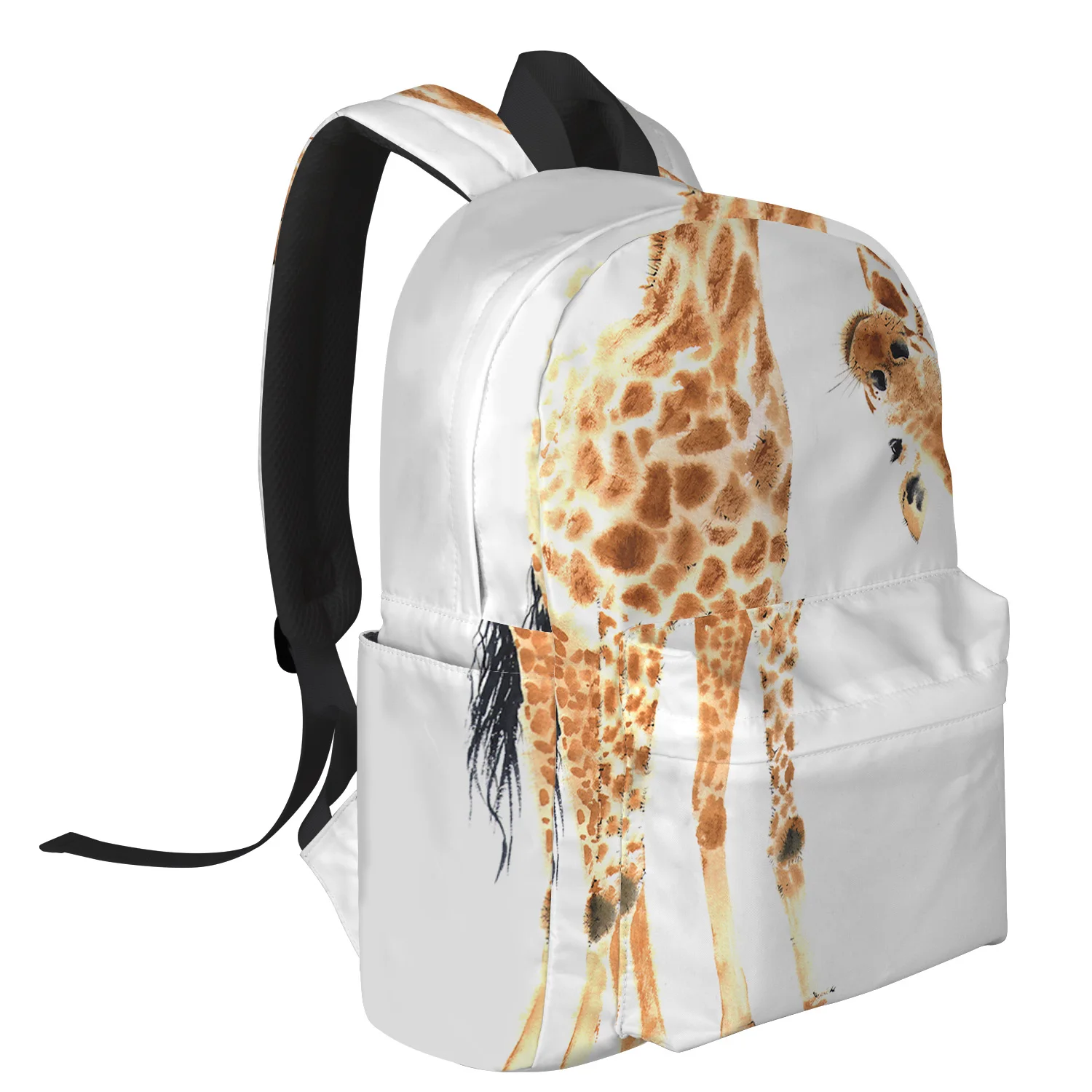 WHEREISART Забавный Жираф животное Африка акварельные рюкзаки спортивный рюкзак