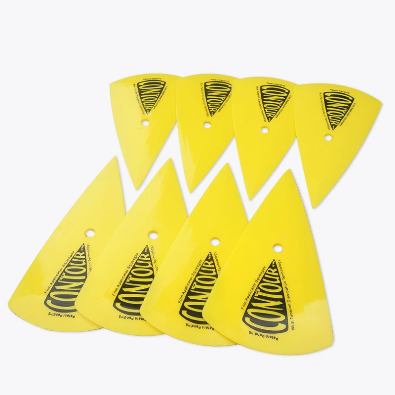 2PCS Yellow Triangle Car Squeegee Vinyl Film Sticker Wrapping Tool Window Glass Clean Scraper Vehicles Decal Tools | Автомобили и