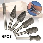 Набор сверл, комплект из 6 твердосплавных насадок из вольфрамовой стали для дрели, 6 мм хвостовик
