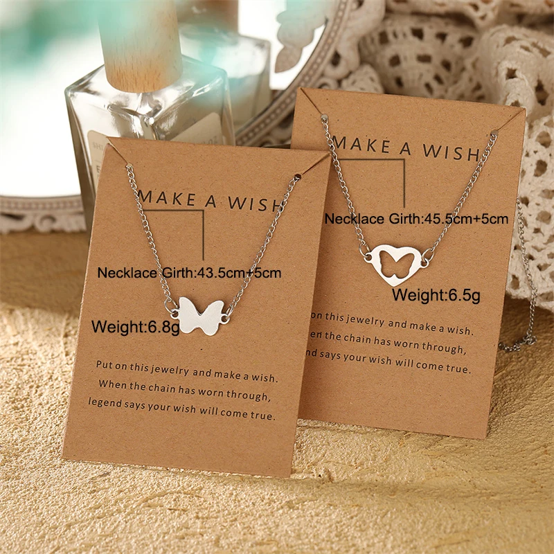 Ожерелья-бабочки IF ME 2 шт./компл. для женщин и девушек парное Ожерелье Подвеска