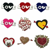 large embroidery big love heart cartoon patches for clothing qr 48