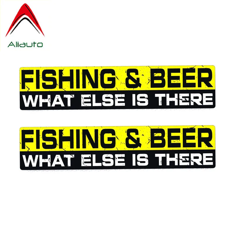 Aliauto 2 X персональные автомобильные наклейки для рыбалки и пива что еще есть ПВХ