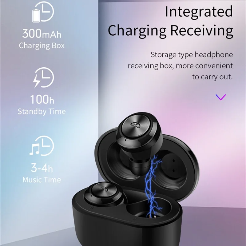 Мини Bluetooth гарнитура 10 часов работы беспроводные наушники вкладыши громкой связи