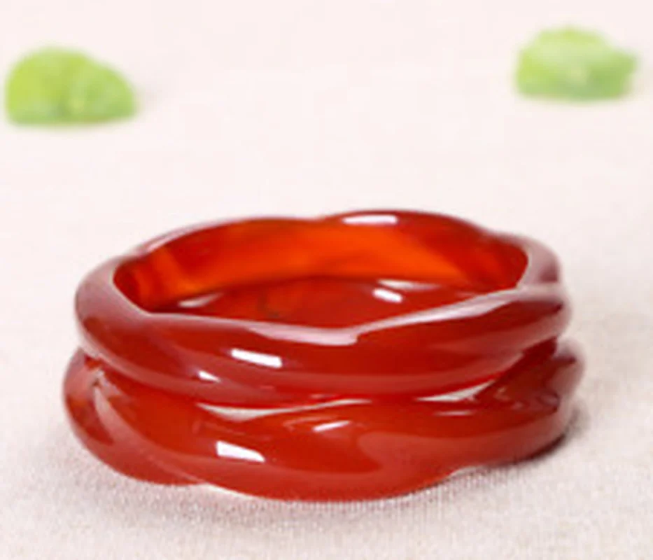 

Natural red chalcedony bracelet ice kind of onyx Bangle transit