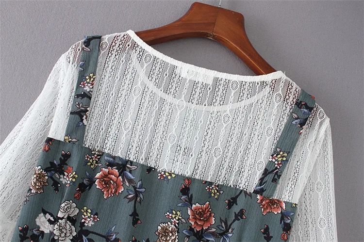 Кружевное осеннее платье большого размера 2020 Новое Женское весеннее офисное