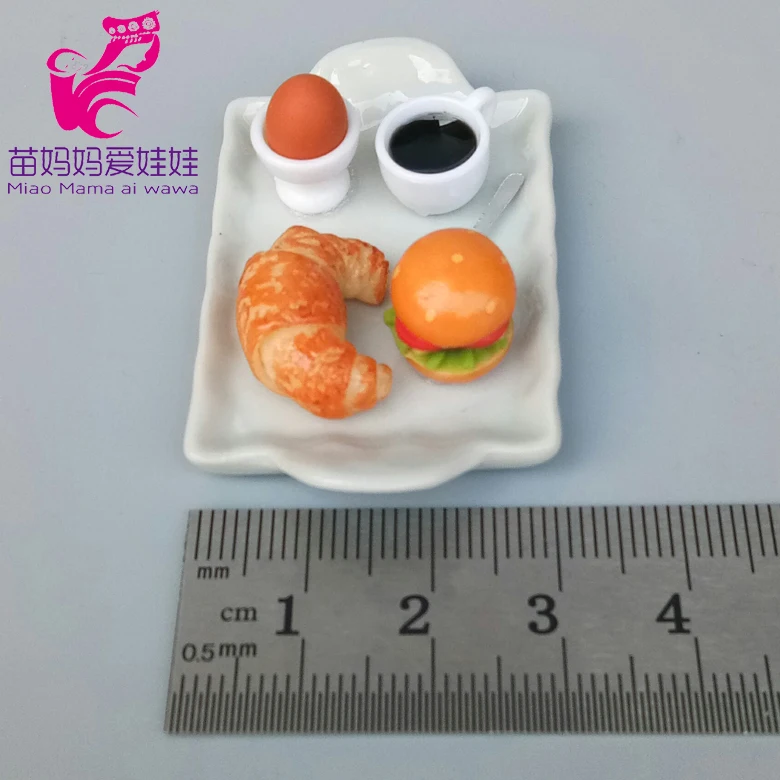 Mininature моделирование пищи хлеб под кофе, тарелки BJD куклы кухонные горшки и сковородки посуда очки столовые приборы для куклы Барби