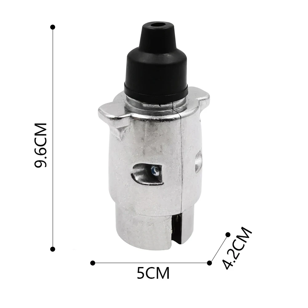 

Electric Accessories Plugs Automobile 12V Aluminum Alloy 7 Pin Car Towbar European Standard Connector Towing Trailer Socket