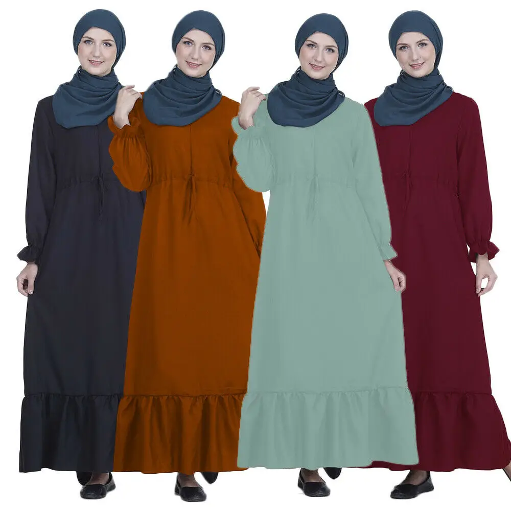 Мусульманская абайя женское платье скромное Jilbab мусульманское турецкое длинное