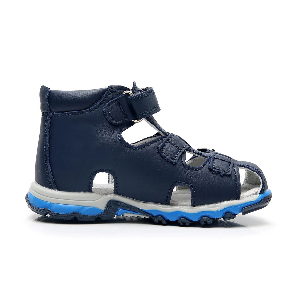 Сандалии APAKOWA для мальчиков босоножки из натуральной кожи с 3 ремешками