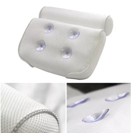 Сетчатая Нескользящая подушка для спа с 3D эффектом ванны отдыха на голове