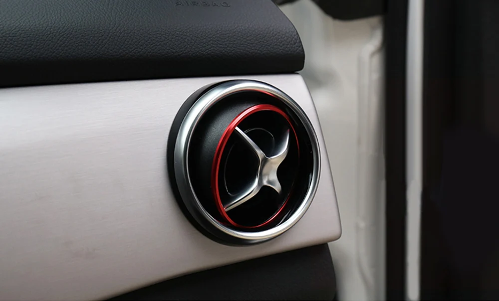 Для Mercedes Benz GLK SLK SLC SL GLK200 GLK250 GLK350 X205 автомобильный выход кондиционера украшение кольцо стикер AC вентиляционное отверстие накладка