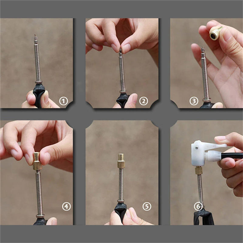 

2 Pcs Aluminum Bicycle Bike Valve Presta to Schrader Converter Car Valve Adapter Bicycle Bike Tube Pump Air Compressor Tools
