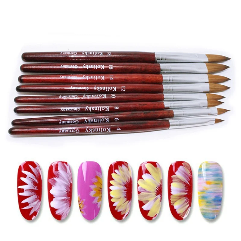 1 шт. колонковая акриловый Фрезер для ногтей cо шлифовальными искусство кисти нет.