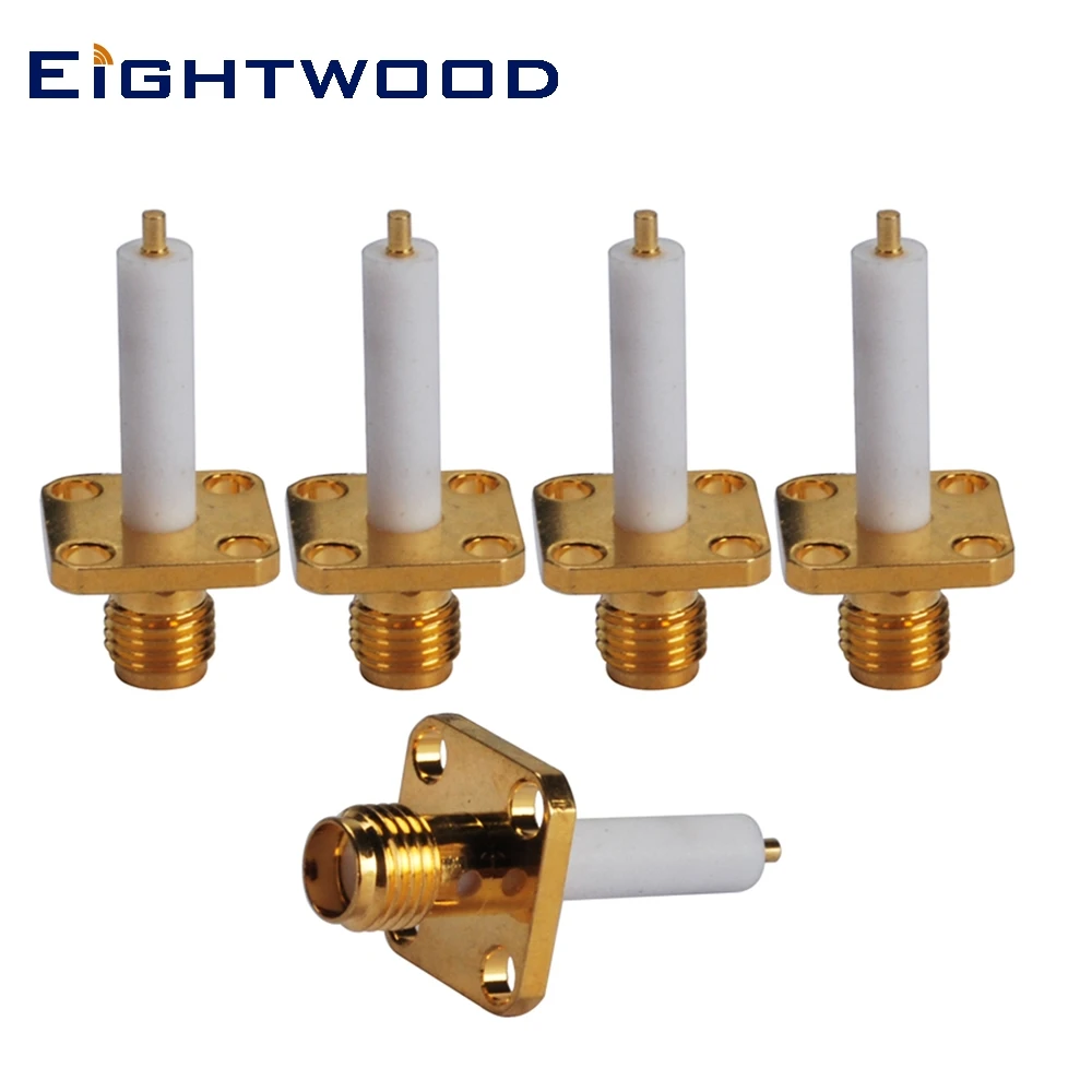 Eightwood 5 шт. SMA Jack женский радиочастотный коаксиальный Коннектор с креплением на