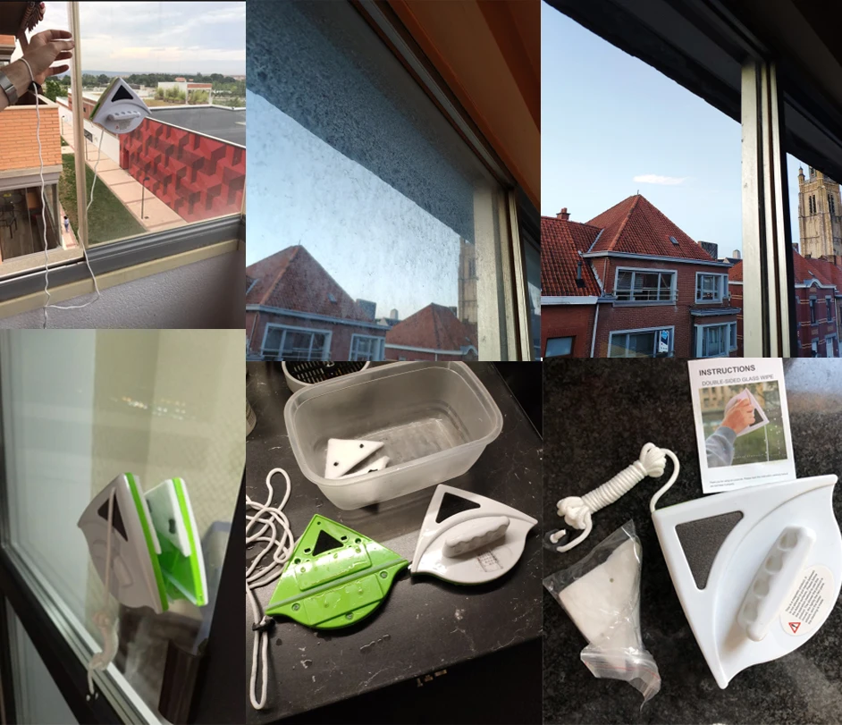 Бытовой магнитный очиститель окон двухсторонний для мытья стекол чистящие