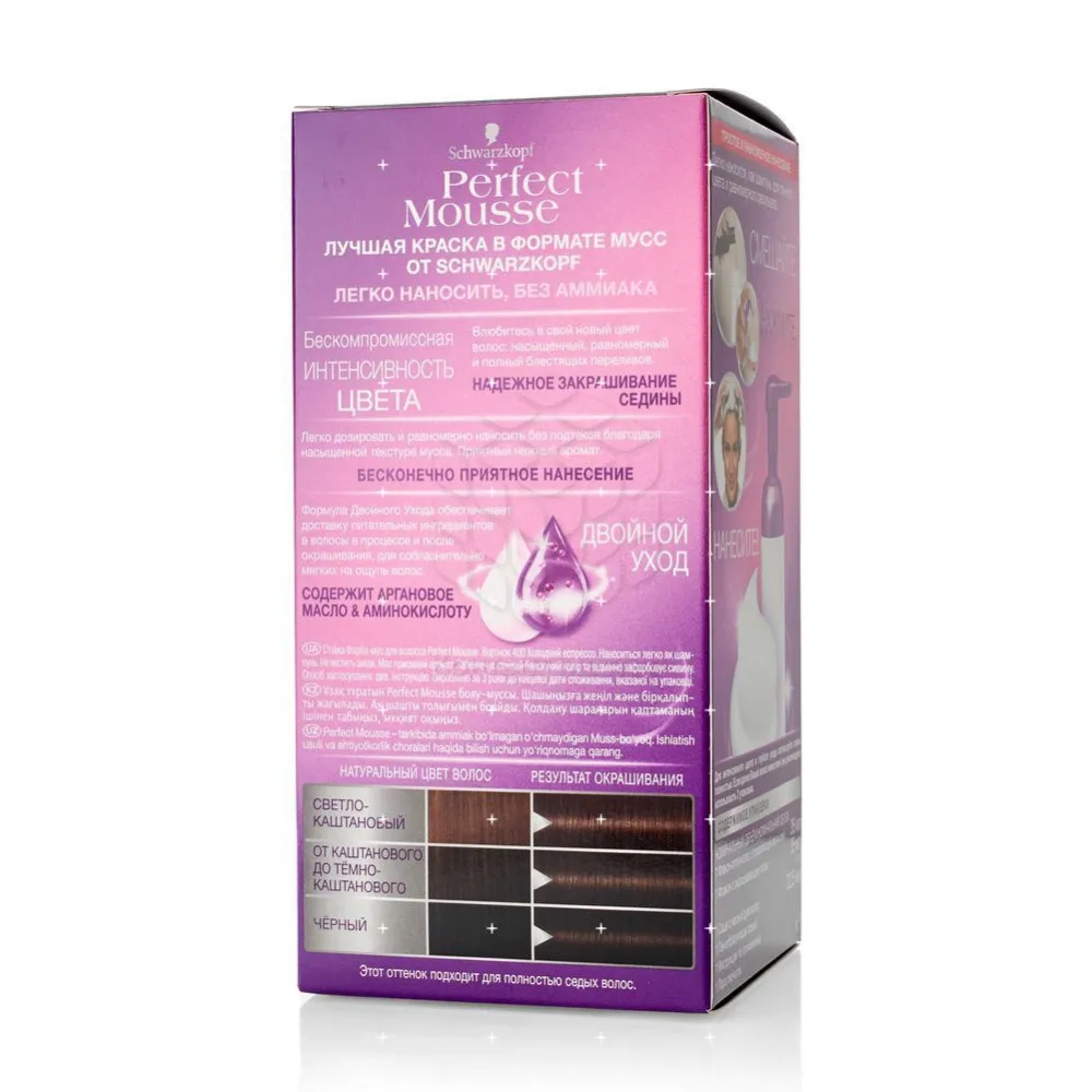 Краска - мусс Schwarzkopf PERFECT MOUSSE стойкая для волос | Красота и здоровье