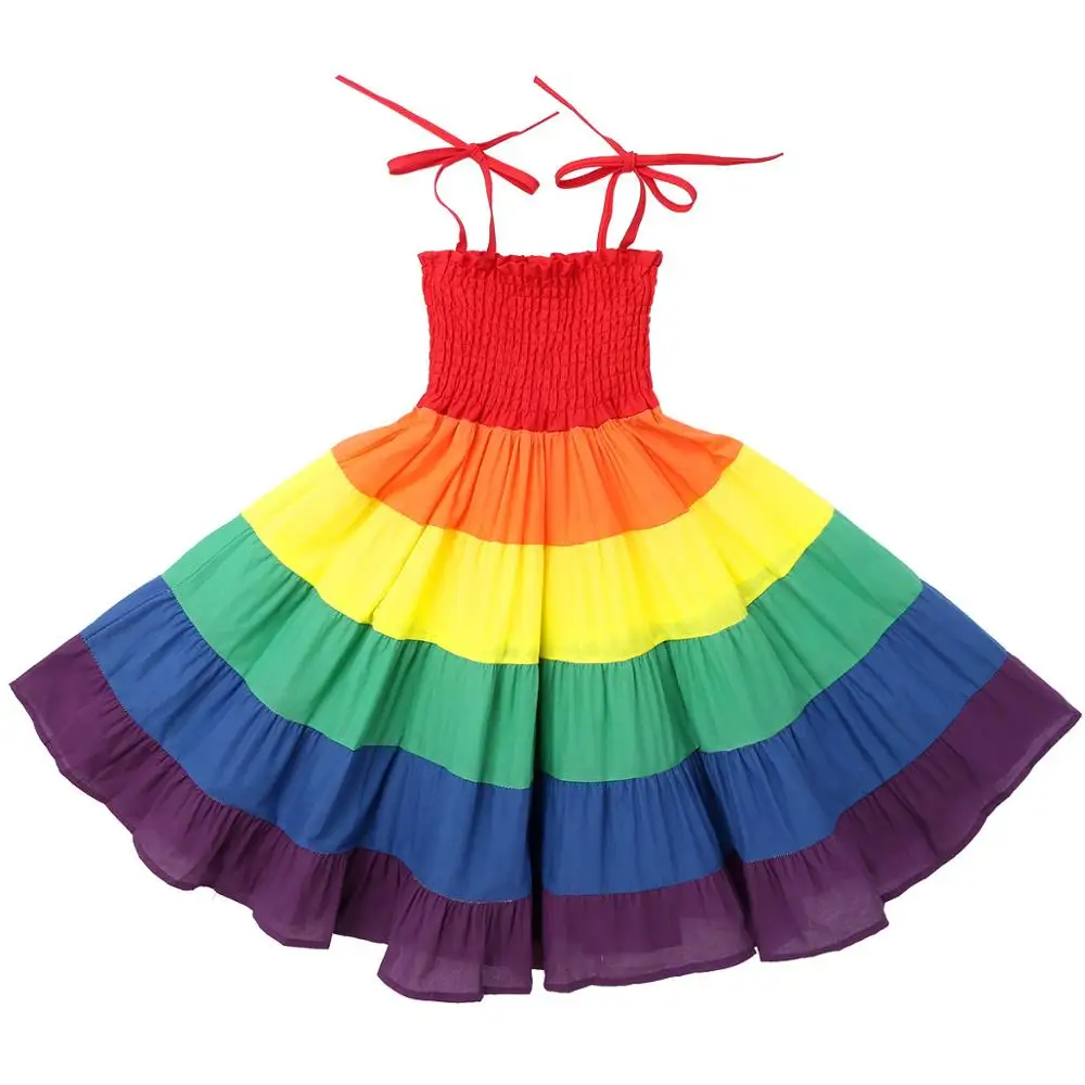 Летнее платье для маленьких девочек Платье принцессы до середины голени на