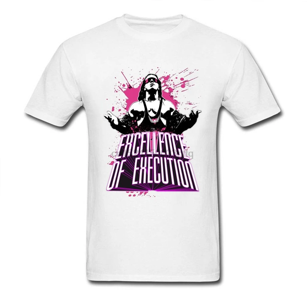 

Pure Cotton Bret Hitman Hart Tops T Shirt Excellence Of Execution Men Fashion Brand Print Slim Fit Gift T-Shirt